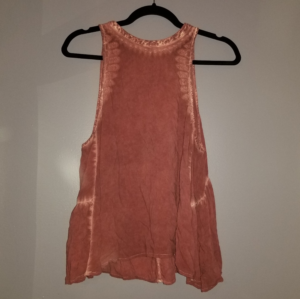 Distressed Peplum Tank